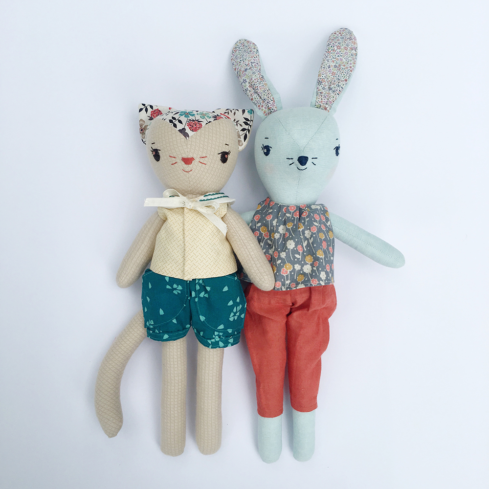 animal dolls with clothes