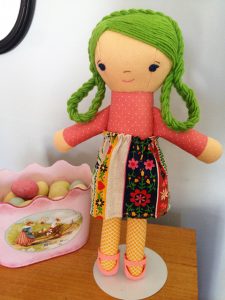 green haired spring doll